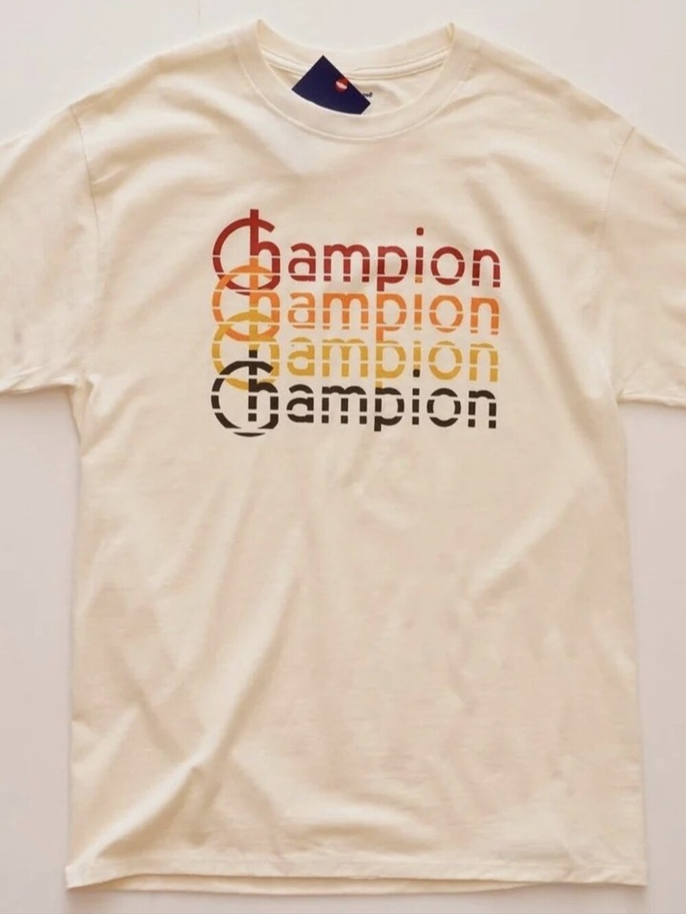 Champion Men’s Cream Graphic Logo T-Shirt